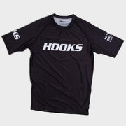 Hooks Short Sleeve Ranked Rashguard - Black - Just Jits