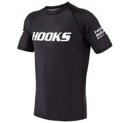 Hooks Short Sleeve Ranked Rashguard - Black - Just Jits