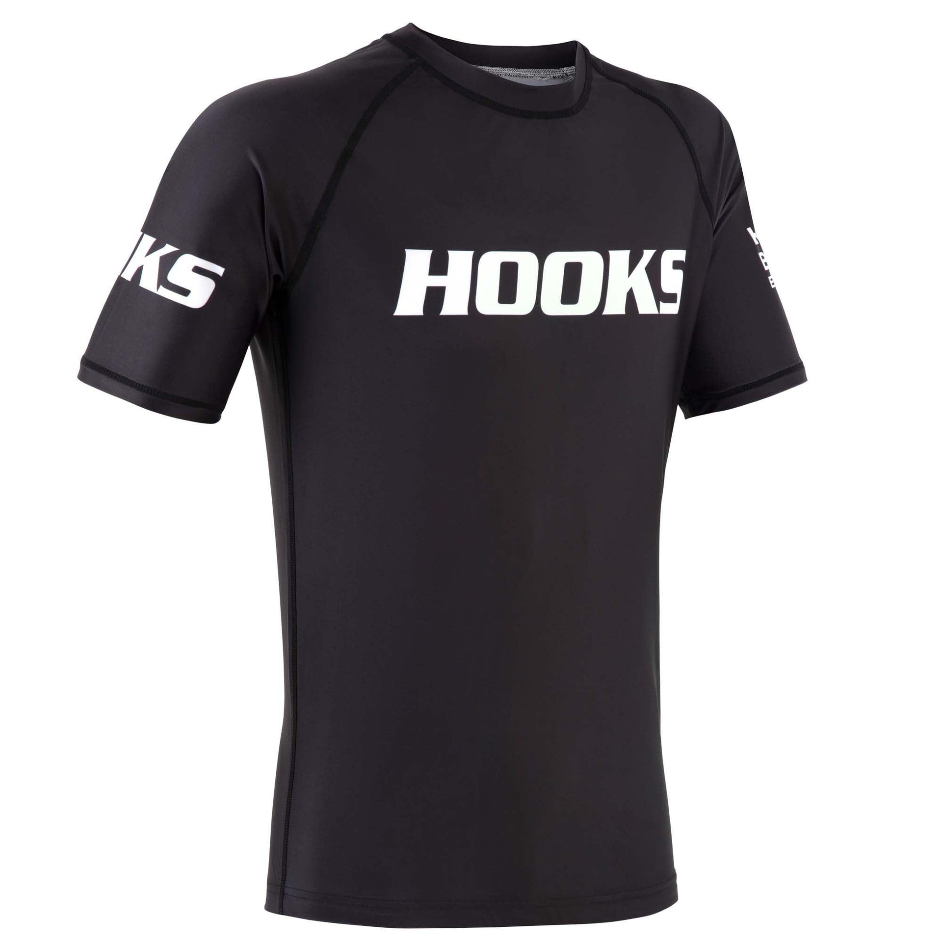 Hooks Short Sleeve Ranked Rashguard - Black - Just Jits