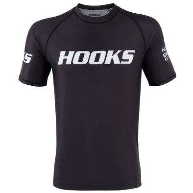 Hooks Short Sleeve Ranked Rashguard - Black - Just Jits