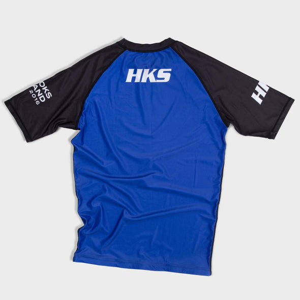 Hooks Short Sleeve Ranked Rashguard - Blue - Just Jits