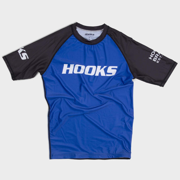 Hooks Short Sleeve Ranked Rashguard - Blue - Just Jits