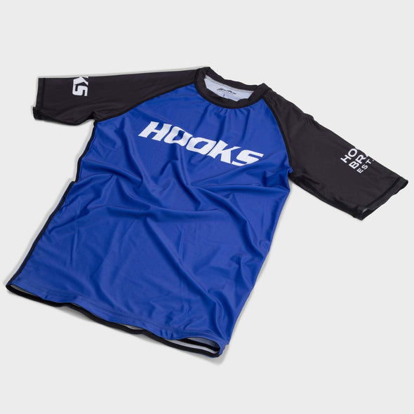 Hooks Short Sleeve Ranked Rashguard - Blue - Just Jits