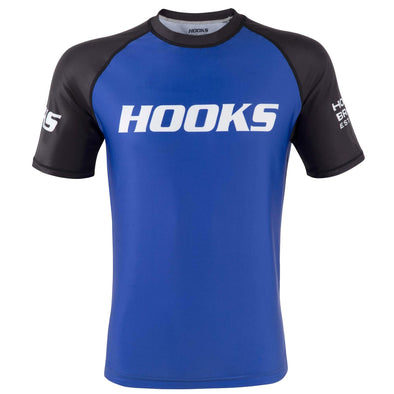 Hooks Short Sleeve Ranked Rashguard - Blue - Just Jits