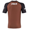 Hooks Short Sleeve Ranked Rashguard - Brown - Just Jits