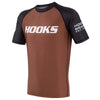 Hooks Short Sleeve Ranked Rashguard - Brown - Just Jits