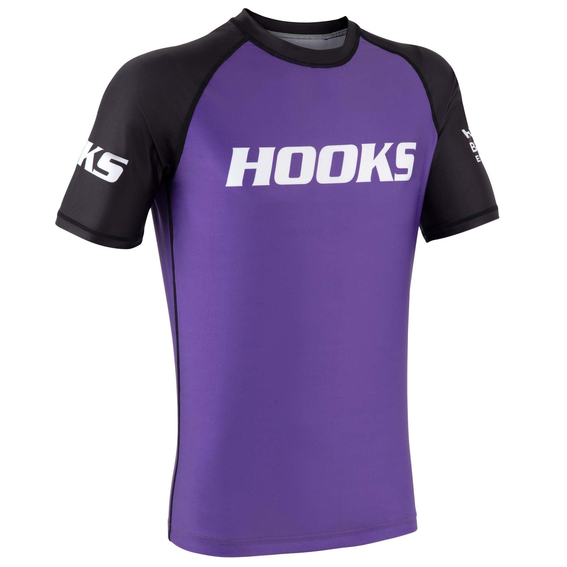 Hooks Short Sleeve Ranked Rashguard - Purple - Just Jits