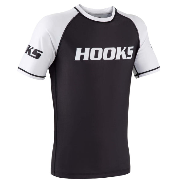 Hooks Short Sleeve Ranked Rashguard - White - Just Jits