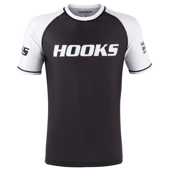 Hooks Short Sleeve Ranked Rashguard - White - Just Jits