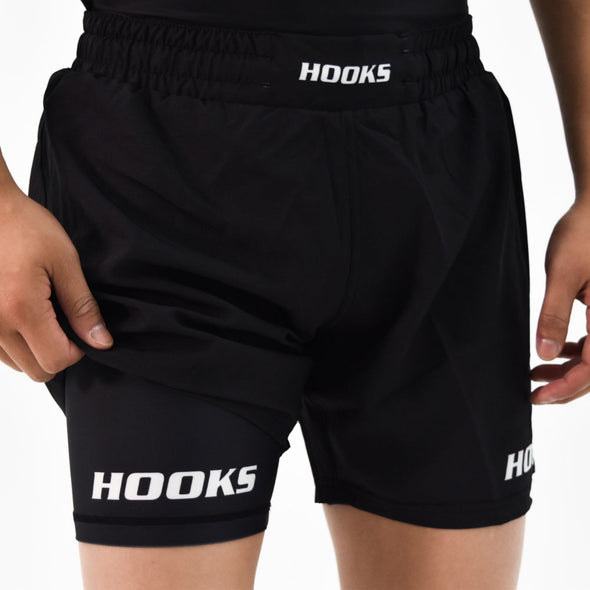 Hooks BJJ Shorts - Sports+ Dual Layer