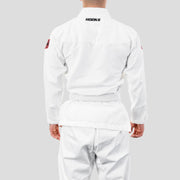 Hooks Ultra Light BJJ Gi - White w/ Black and Red - Just Jits