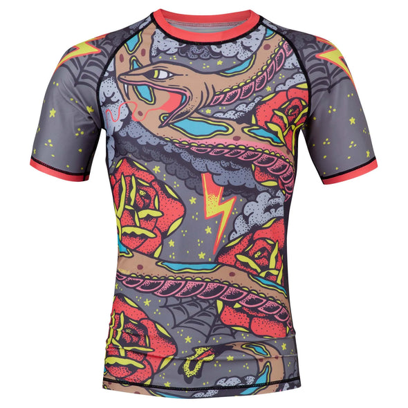 Kureijī x Third Eye Stuff Collab - Snake Wrap Short Sleeve Rashguard - Just Jits