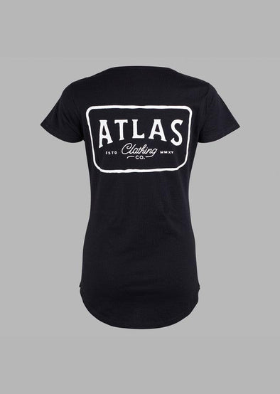 ATLAS CLEARANCE WOMENS TEX TEE - BLACK - Just Jits