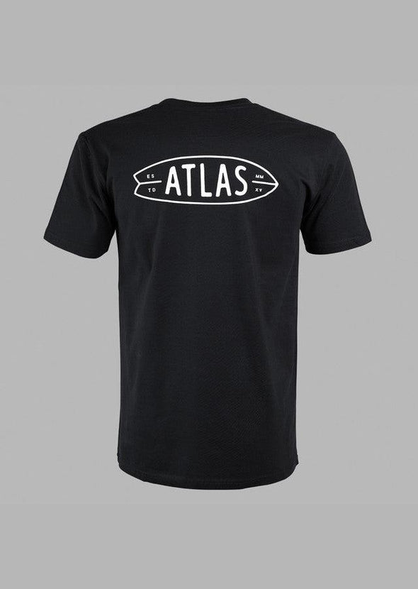 ATLAS CLEARANCE BOARD TEE - BLACK - Just Jits