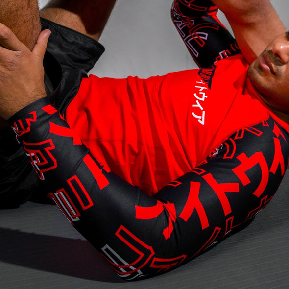 Tatami Uncover Long Sleeve Rash Guard - Red - Just Jits