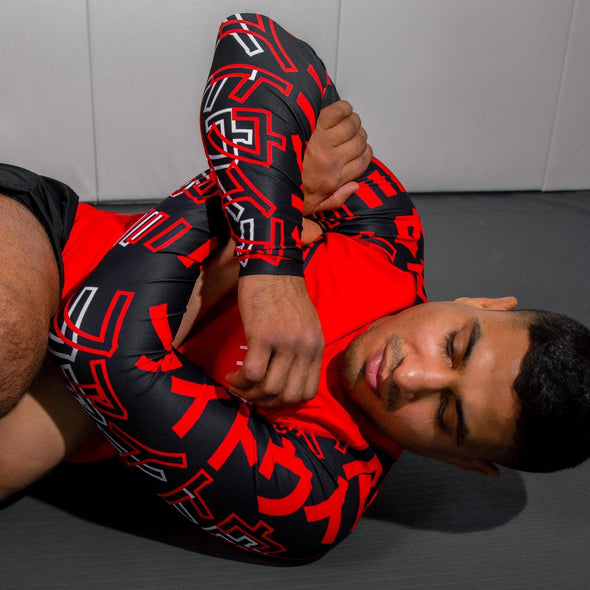 Tatami Uncover Long Sleeve Rash Guard - Red - Just Jits