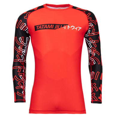 Tatami Uncover Long Sleeve Rash Guard - Red - Just Jits
