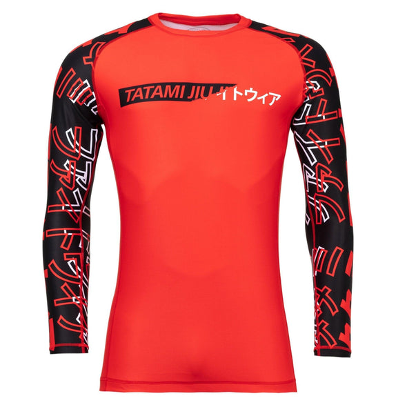 Tatami Uncover Long Sleeve Rash Guard - Red - Just Jits