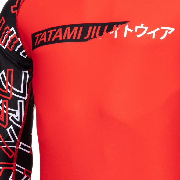 Tatami Uncover Long Sleeve Rash Guard - Red - Just Jits