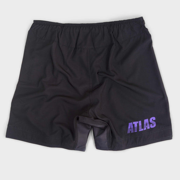 The Atlas Brand Splitter Shorts - Black / Purple - Just Jits